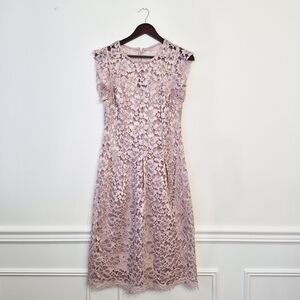 Enfocus Studio Lace Midi Dress - Soft Pink